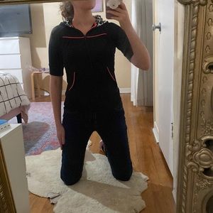 Wet Seal short sleeve zip up hoodie